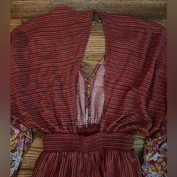 Anthropologie Red and Purple Jumpsuit - Picture 7 of 8